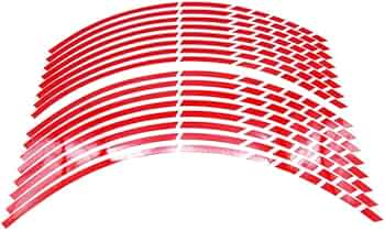 Amazon | ホイール リムライン ステッカー シール タイヤ 赤